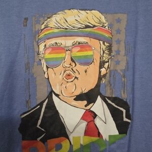 Blue Graphic Trump Pride Shirt
